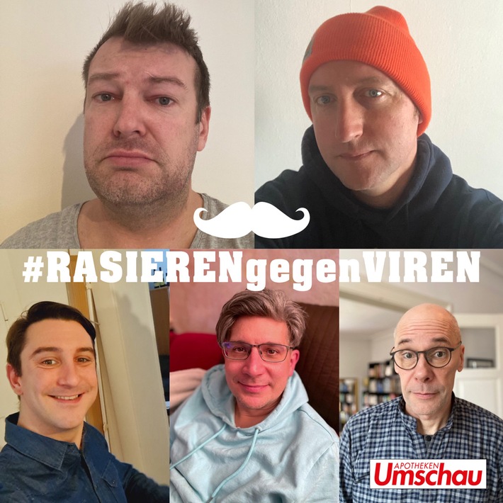 #RASIERENgegenVIREN: Apotheken Umschau setzt Zeichen für Solidarität in Corona-Zeiten / Mitarbeiter des Wort & Bild Verlags rufen zum Mitmachen auf Social Media auf