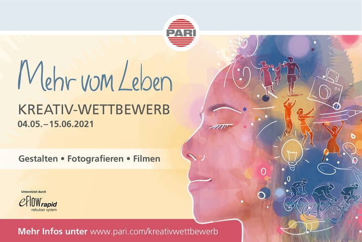 PARI Pharma GmbH unterstützt mit „Mehr vom Leben“ Kreativ-Wettbewerb den Mukoviszidose e.V.