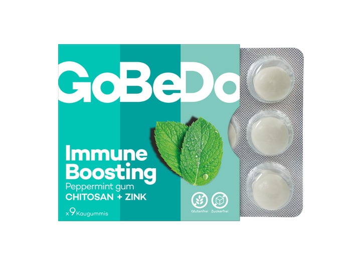 Kauen gegen Viren: Kaugummi unterstützt die Abwehrkräfte / GoBeDo Immune Boosting Gum – für das Extra an Schutz